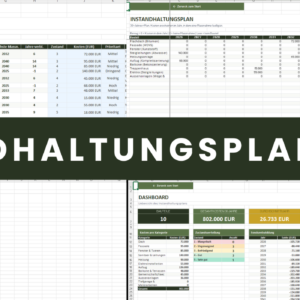 Instandhaltungsplan Excel Vorlage fuer WEG mit 30-Jahres-Planung