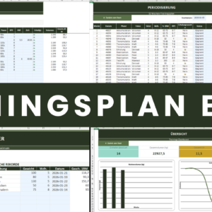 Trainingsplan Excel – Komplette Trainingsvorlage für Excel