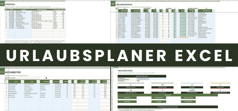 Urlaubsplaner Excel Urlaubsverwaltung fuer Teams und KMU