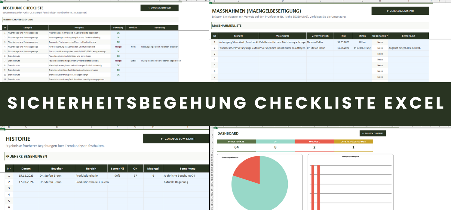 Sicherheitsbegehung Checkliste Excel
