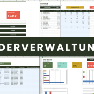 Mitgliederverwaltung Excel Vorlage Übersicht