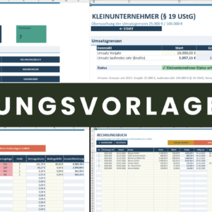 Rechnungsvorlage Excel Vorlage Übersicht