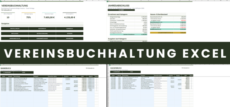 Vereinsbuchhaltung Excel Vorlage Übersicht