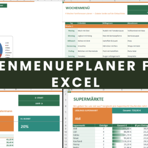 Wochenmenüplaner Familie Excel Vorlage Übersicht